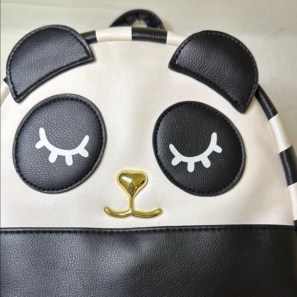Betsey Johnson Black and White Panda Backpack with Playful Design - Picture 7 of 11